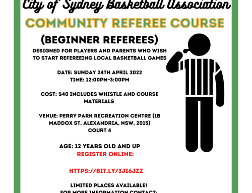 April Community (Beginner) Referee Course